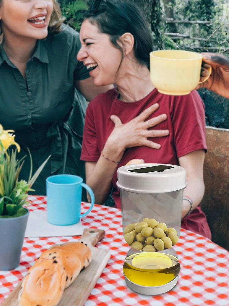 Unbranded Pickle Container With Leakproof Design And Dry-wet Separation For Airtight Food Storage; Perfect For Pickles, Olives, And More - Image 3