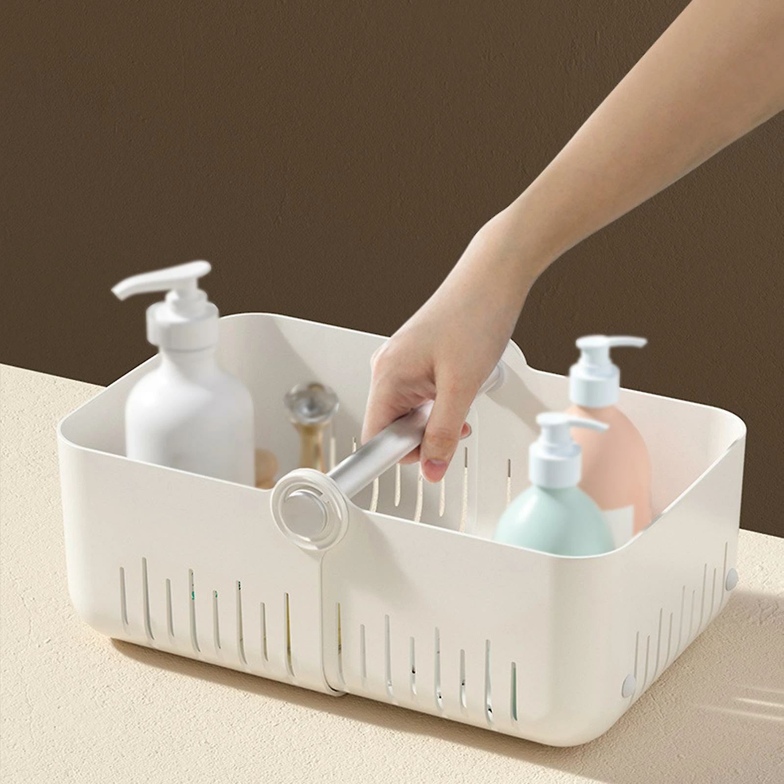 Unbranded Rotary Folding Storage Basket For Fruits Vegetables Food On Countertop Sink, Large Capacity Container With Quick Drain Holes, Multipurpose Organizer - Image 3