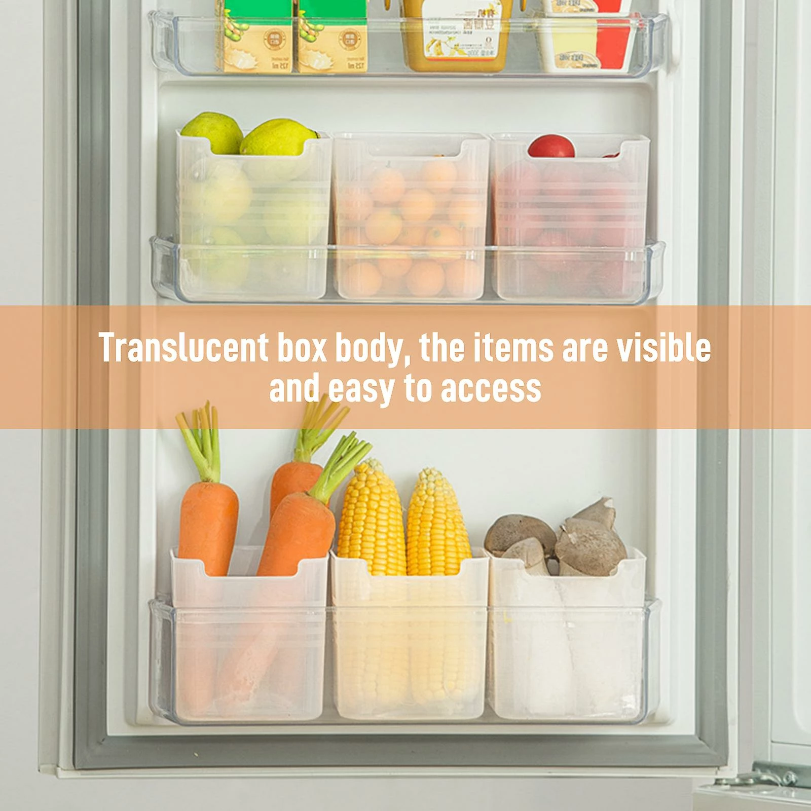 Unbranded Refrigerator Side Door Organizer Box - Food Classification Container For Freshness And Storage, 11.8x9.8x12.5cm - Image 4