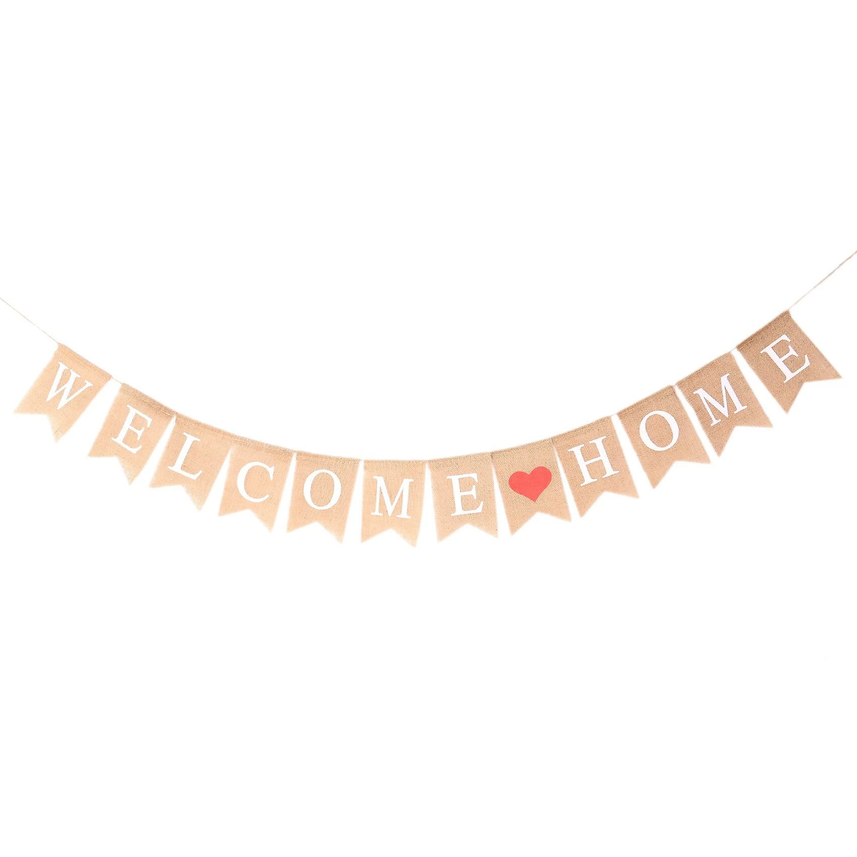 Unbranded Welcome Home Banner Burlap Sign Party Buntings For Welcome Party Great For Baby Shower, Wedding Hom