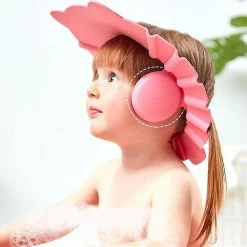 Unbranded Baby Adjustable Shampoo Cap Newborn Baby Shower Cap Baby Safety Protect Eyes Ears1pcs-green