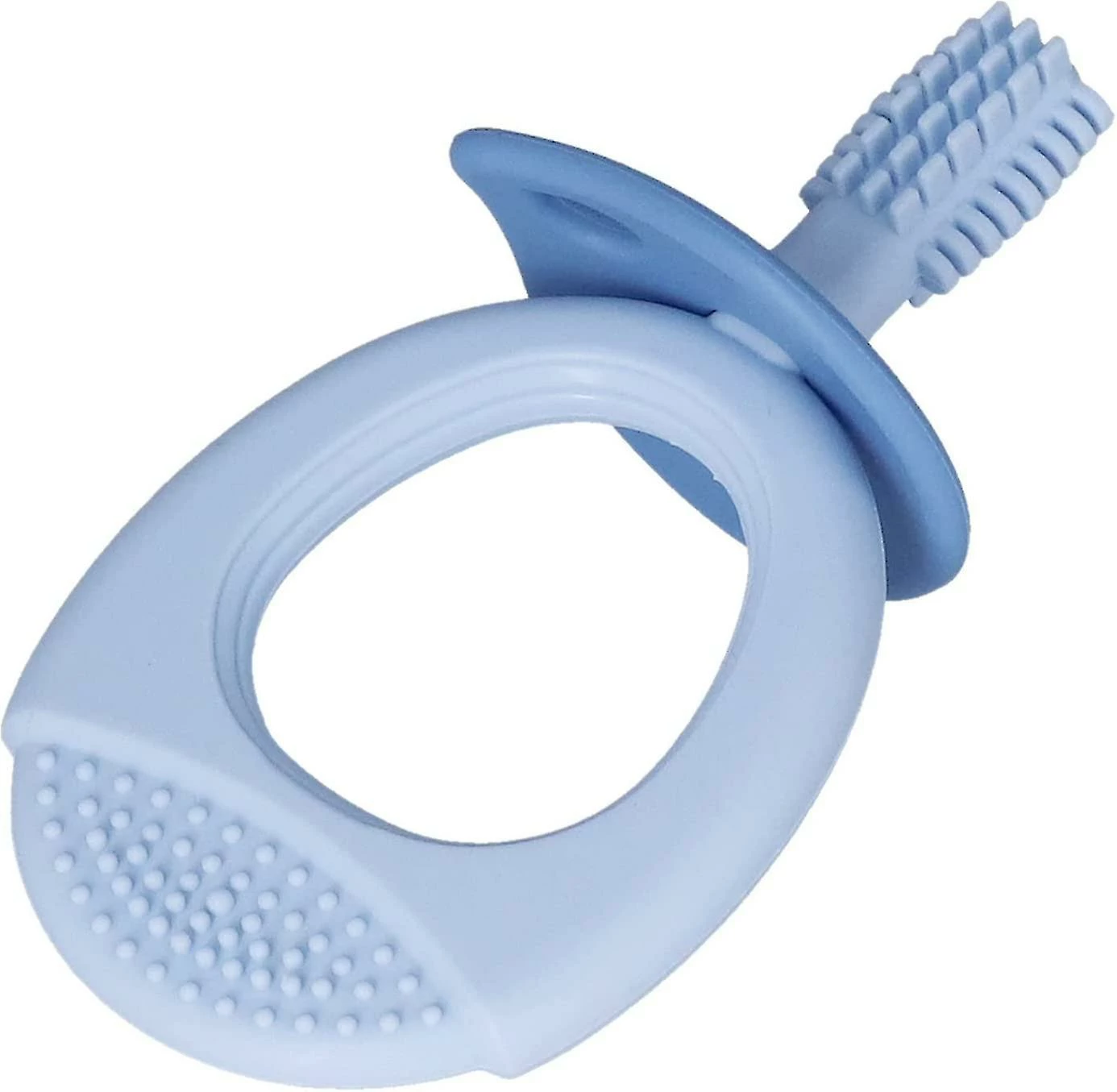 Unbranded Baby Toothbrush Silicone Soft Baby Training Toothbrush (blue) (1pcs) - Image 2