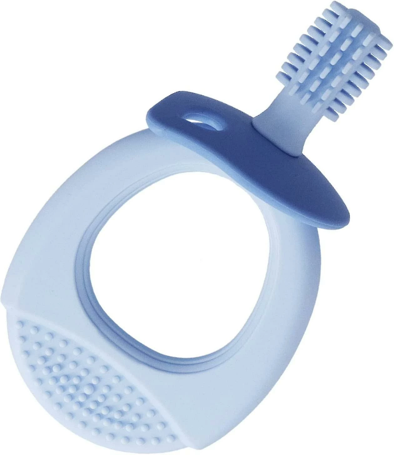 Unbranded Baby Toothbrush Silicone Soft Baby Training Toothbrush (blue) (1pcs) - Image 3