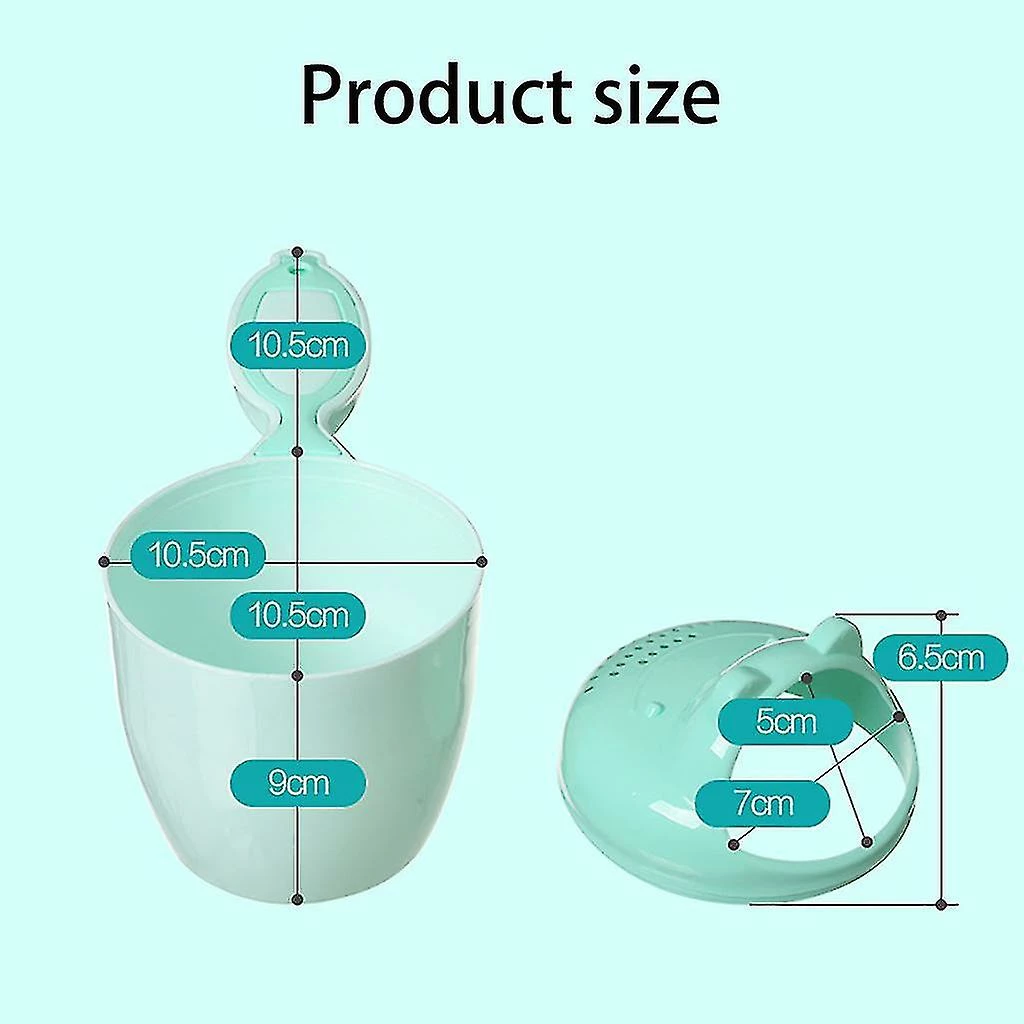 Unbranded Baby Bath Cap Kids Washing Hair Cartoon Shampoo Cup Children Shower Spoons(1 Pcs, Green) - Image 5