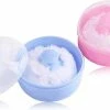 Unbranded Baby Body Cosmetic Powder Puff Kit Sponge Box Case Container(bluepink)(2pcs)