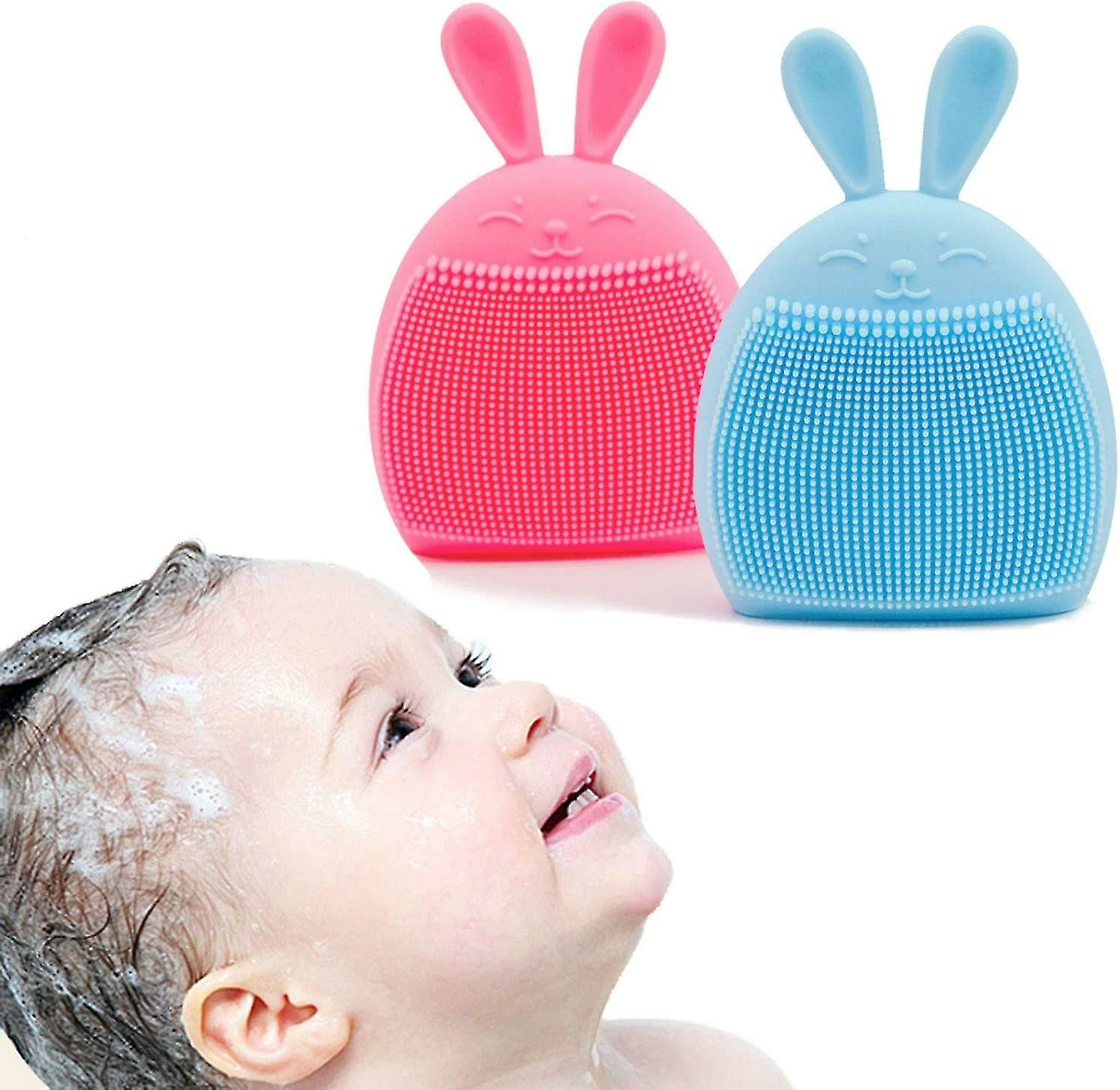 Unbranded Baby Bath Brush, Cradle Cap Brush For Baby, Friendly Silicone Massage Brush, Soft Silicone Scrubbers Exfoliator Brush The Skin Soother Baby Essential - Image 4