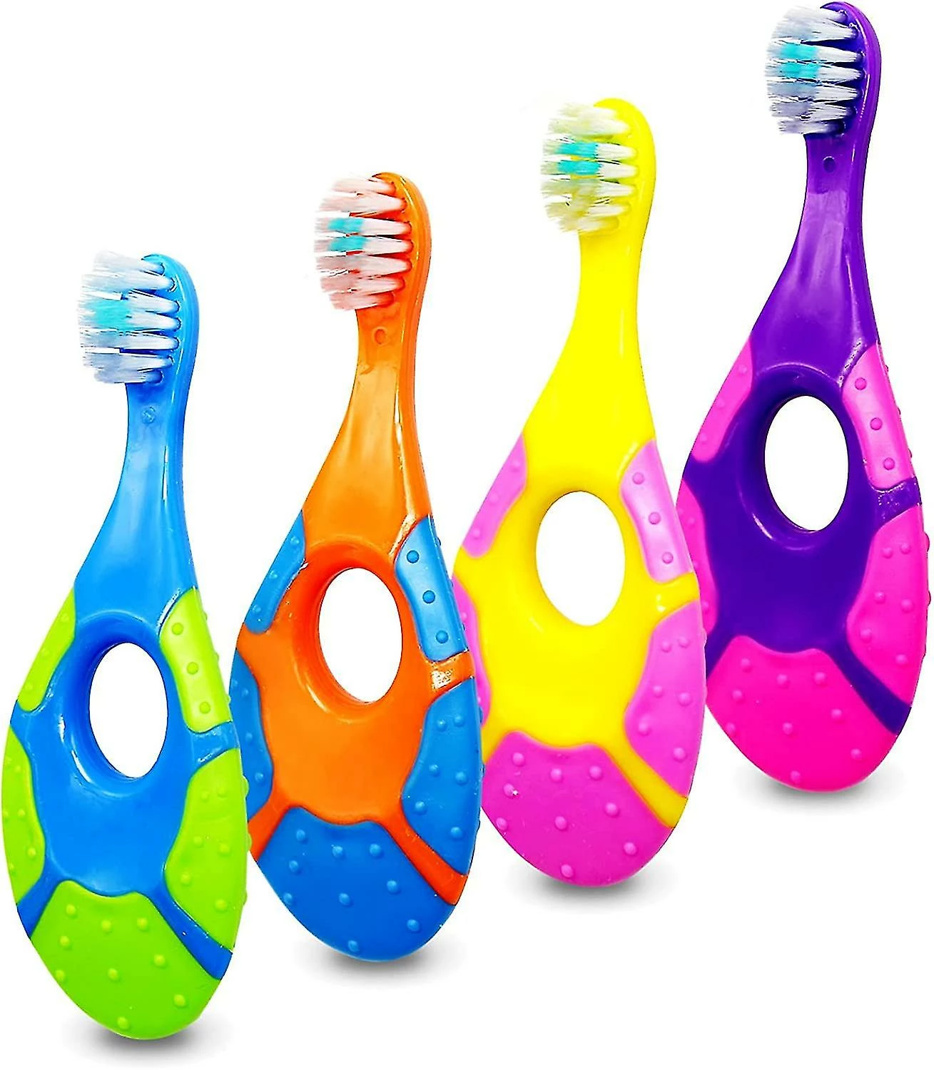 Unbranded Baby Toddler Toothbrush For 3 Years Old, Teething Finger Handle Bpa Free With Baby Toothpaste Indicator, Extra Soft Bristles, Infant Toothbrush Teet