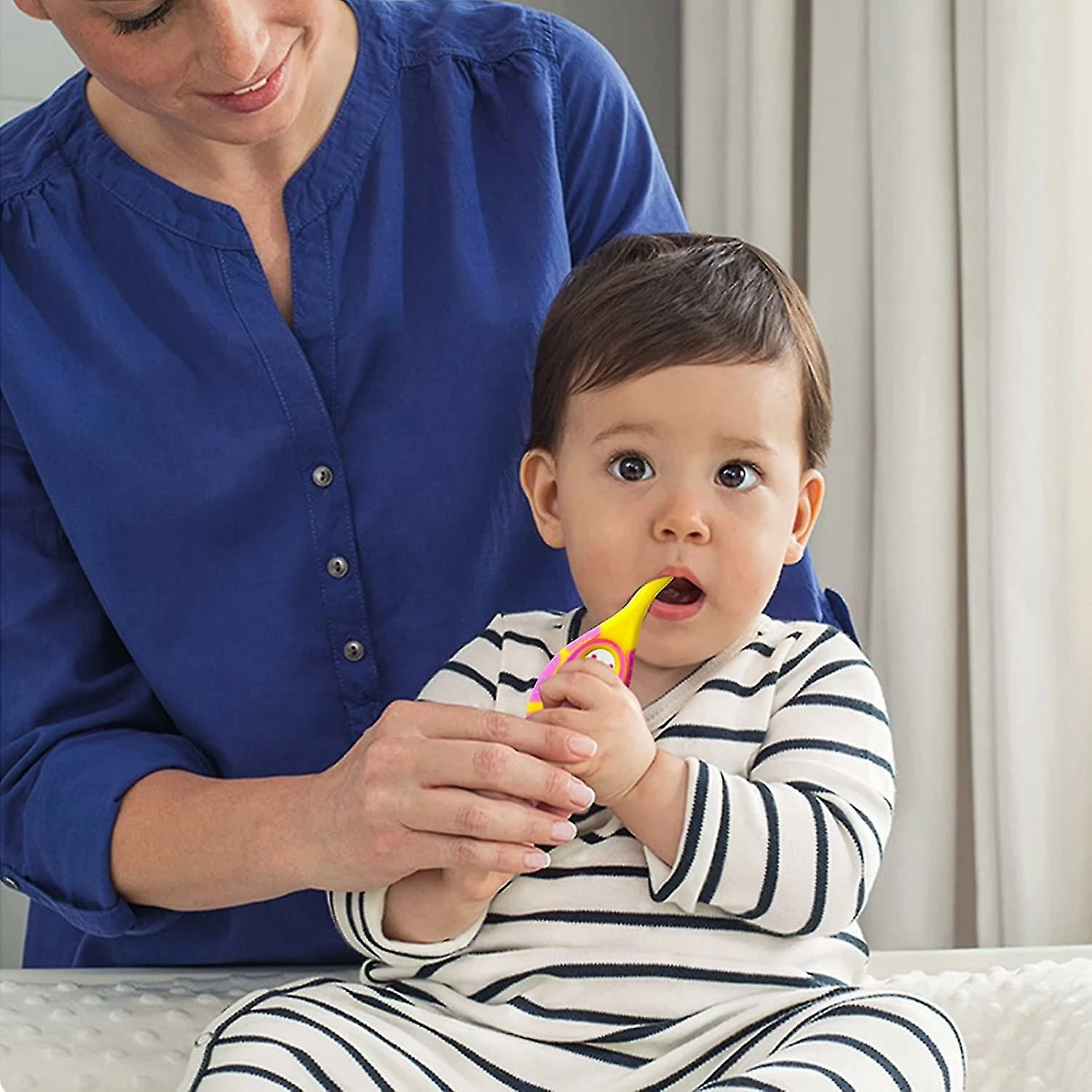 Unbranded Baby Toddler Toothbrush For 3 Years Old, Teething Finger Handle Bpa Free With Baby Toothpaste Indicator, Extra Soft Bristles, Infant Toothbrush Teet - Image 5