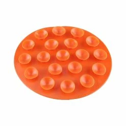 Clloio Baby Kids Magic Suction Mat Double Sided Suckers Anti Slip Plate Bowl Cutlery Placemat (orange)