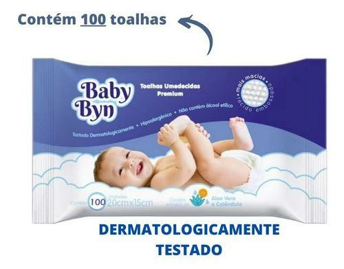 12 Pacotes Lenço Umedecido Baby Byn Premium 1200 Toalhinhas - Image 5
