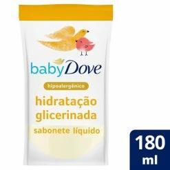 Sabonete Líquido Glicerina Baby Dove Hidratação Glicerinada 180ml Refil