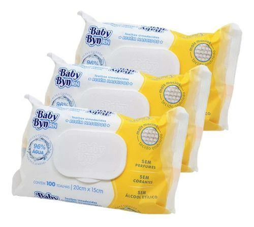Pampers® Kit 3 Pacotes De Lenço Umidecido Recém Nascido Baby Byn RN