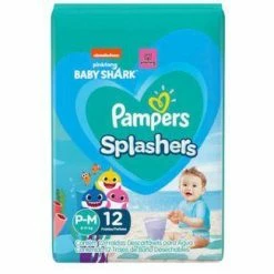 Pampers® Fralda Para Água Pampers Splashers Baby Shark P-M Com 12 Unidades
