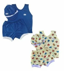 Atacado - Banho De Sol Kit Com 2 (c/ Short) - 1lisa + 1 Estampada - PAPITO BABY