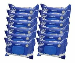 12 Pacotes Lenço Umedecido Baby Byn Premium 1200 Toalhinhas