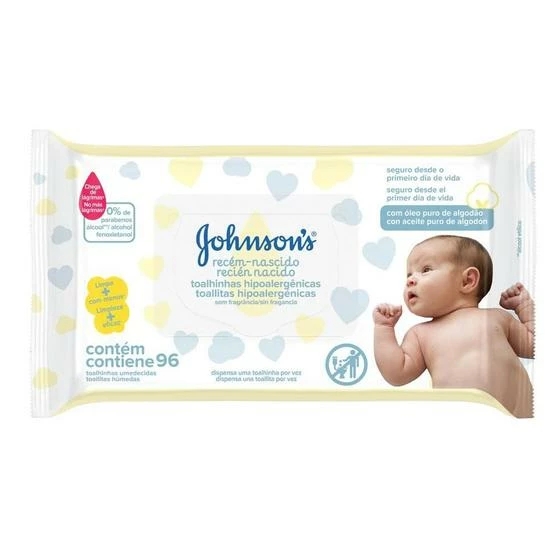 Kit Toalhas Umedecidas Johnsons Baby Recém-Nascido 6 Pacotes Com 96 Unidades Cada - Johnson's Baby - Image 2