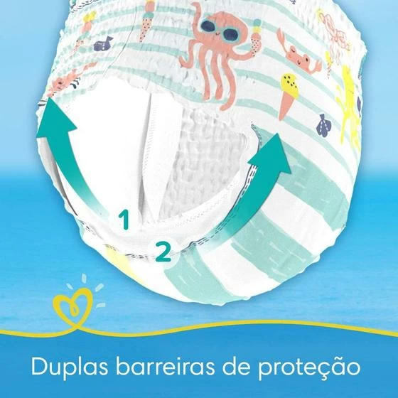 Pampers® Kit 40 Fraldas Pampers Para Água Splashers Baby Shark G-XG - Image 5