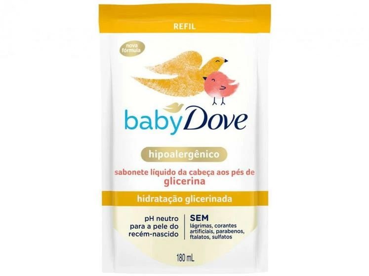 Sabonete Líquido Infantil Baby Dove - Hidratação Glicerinada 180ml