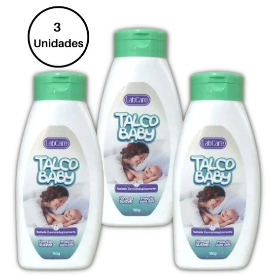 3 Talcos Suave Perfume Baby 200 Gramas Cheiroso E Protege - Labycare