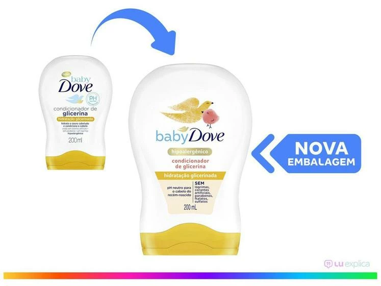 Condicionador Infantil Baby Dove - Hidratação Glicerinada 200ml - Image 4
