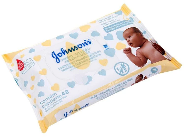 Lenços Umedecidos Johnsons Baby Recém-Nascido - Sem Fragrância 48 Unidades - Johnson'S Baby - Image 4