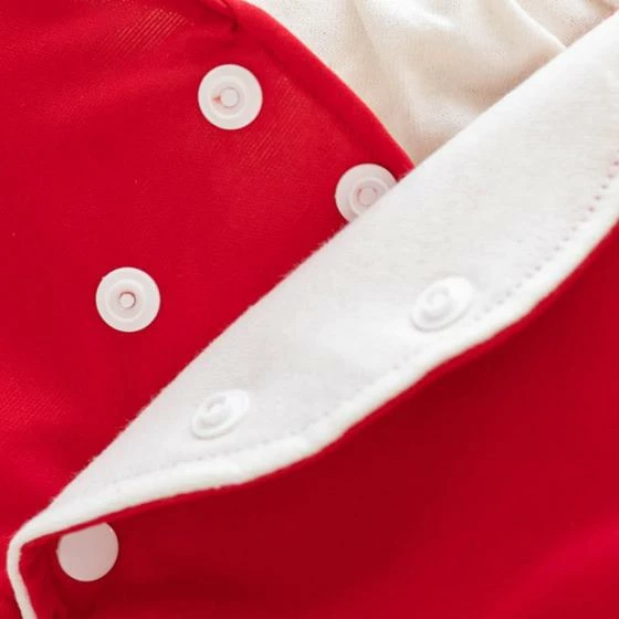 Fralda Ecologica Reutilizavel Praia Piscina Com Absorvente Para Bebe Tamanho 1 A 3 Vermelho - Mais Que Baby - Image 4