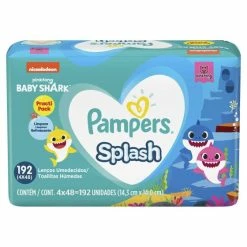 Pampers® Lenço Umedecido Pampers Splash Baby Shark 192 Unidades