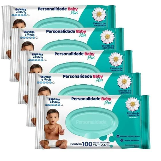 Kit Com 500 Toalhas Umedecidas Personalidade Baby Plus - EUROFRAL