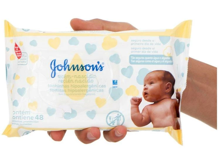Lenços Umedecidos Johnsons Baby Recém-Nascido - Sem Fragrância 48 Unidades - Johnson'S Baby - Image 8