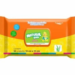 Toalha Umedecida Natural Baby Com 50 Unidades