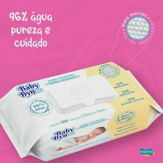 Kit Toalha Umedecida Baby Byn Premium Rn - HYGIELINE - Image 3