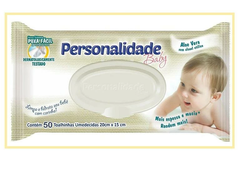 Lenço Umedecido Personalidade Baby 50Un - Eurofral