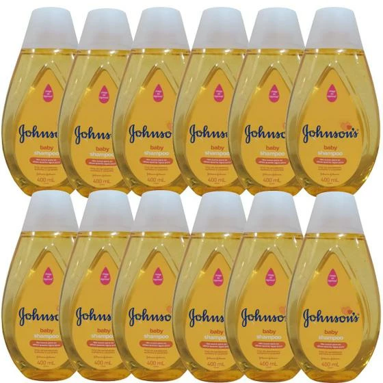 Kit 12x Shampoo Johnson's Baby Regular 400ml Infantil Bebês - Johnson & Johnson