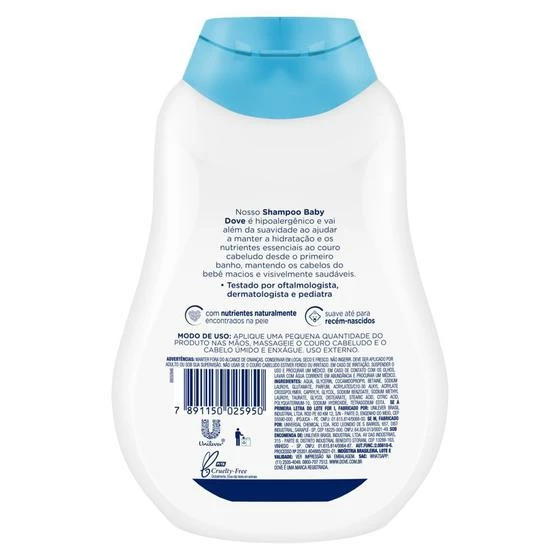 Shampoo Dove Baby Hidratação Enriquecida 400ml - Image 3