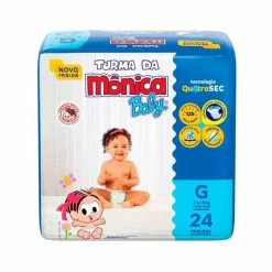 TURMA DA MONICA BABY Fralda Descartável Infantil Turma Da Mônica Baby G Pacote 24 Unidades