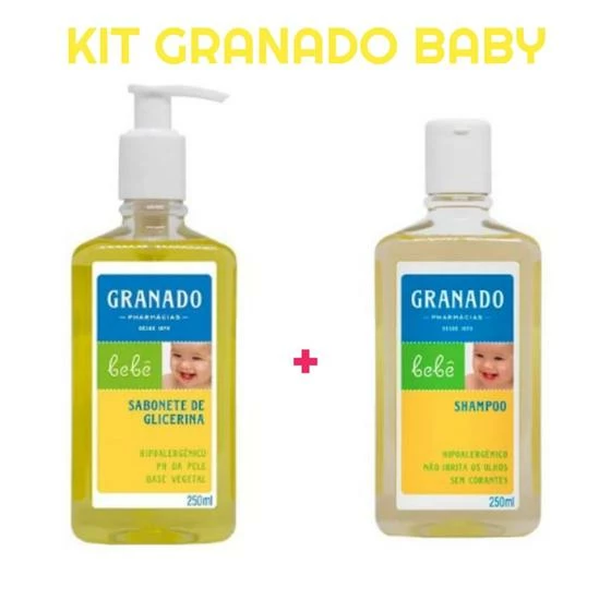Kit Granado Baby Shampoo E Sabonete Liquido 250ml Glicerina