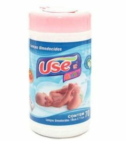 Lenco Umedecido 70uni Use It Pote Rosa 7902b Rs - Usett - Use It Baby