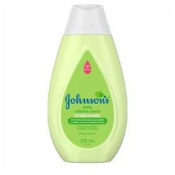 Condicionador Para Bebês Johnson's Baby Cabelos Claros 200ml Com Camomila Natural Livre De Parabenos Sulfatos E Corantes